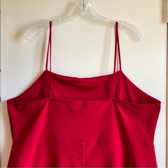 Wild Fable Women's Red Square Neck Strappy Knit Skater Mini Dress Plus Size 2X - Picture 5 of 9